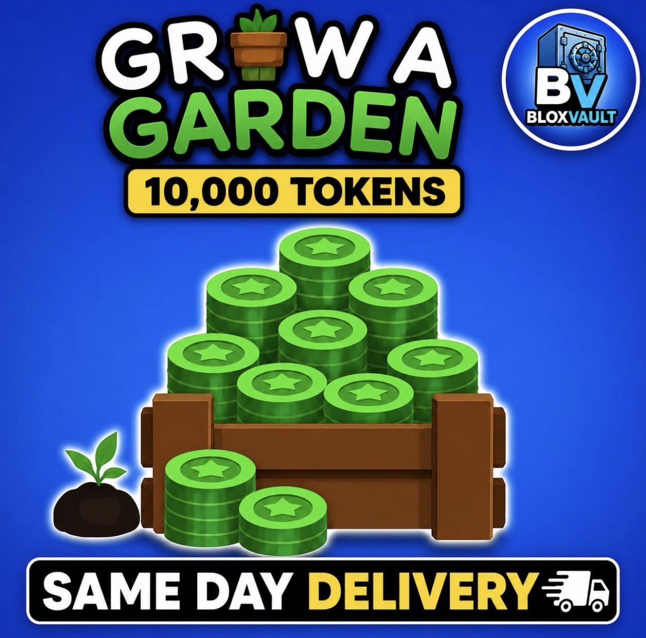 🪴Grow a Garden | 10000 Tokens | 10K Token| CHEAPEST + FAST