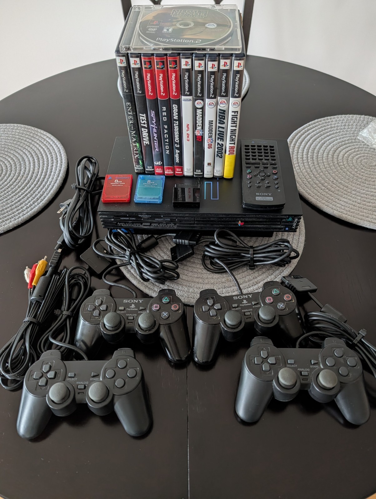 PLAYSTATION 2 PS2 FAT FOR REPAIR | REMOTE | MEMORY CARDS | CONTROLLERS