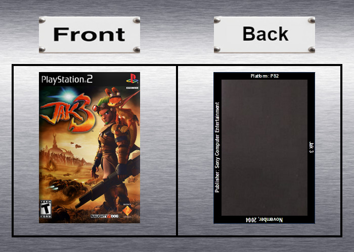 Jak Trilogy Video Game Box Art *PS2* High Quality Magnet / Set