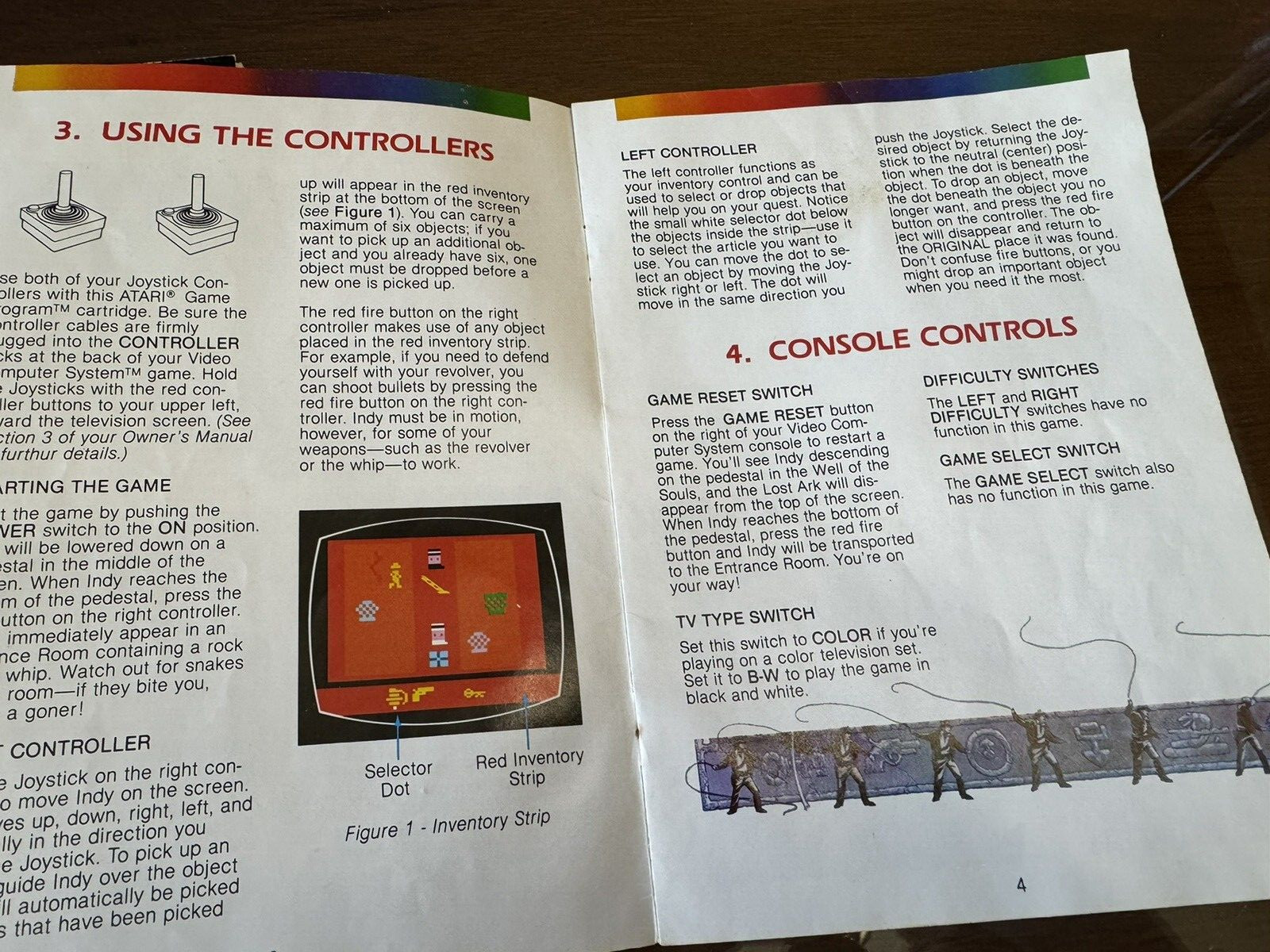 2 Vintage Atari manuals, Atari Force 1982 and Raiders of the Lost Ark 1982