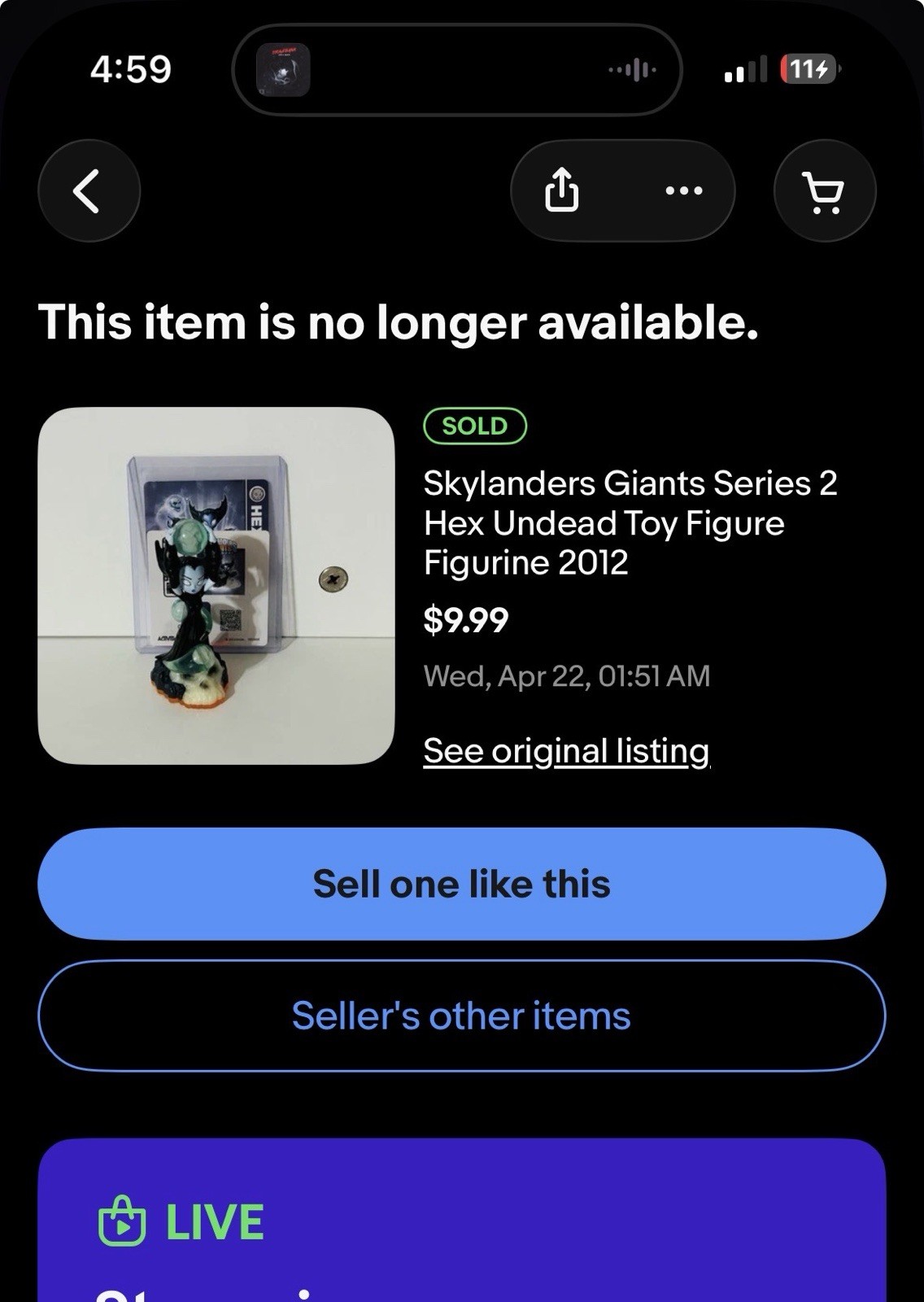 Skylanders Giants Series 2 Hex Undead ✨🔥SHIPS FAST💨TESTED & WORKING✅