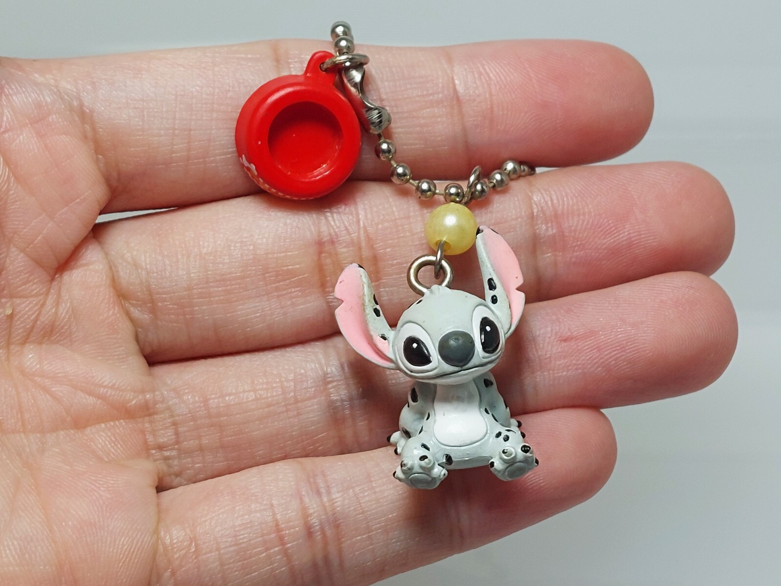 Lilo & Stitch as 101 Dalmatians Keychain Figure Disney Yujin B03 0.8in