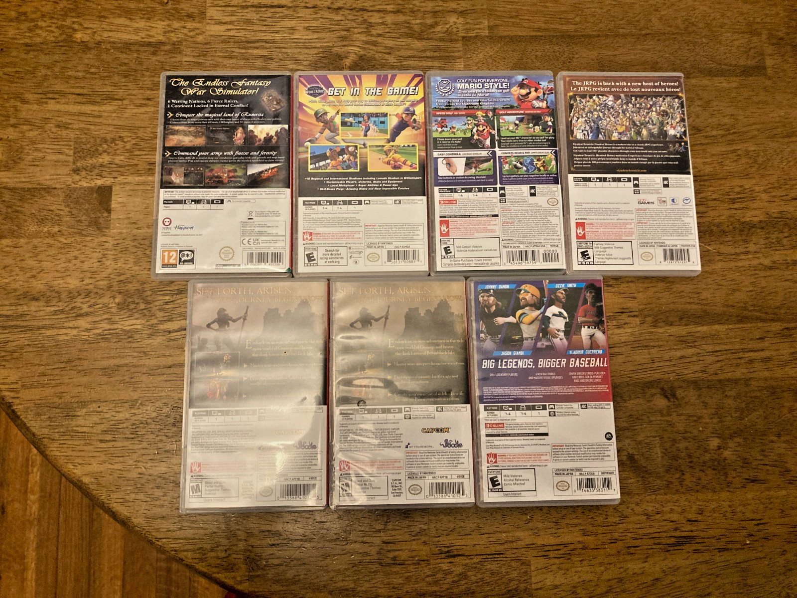Nintendo Switch games Lot of 7 Brigandine, Dragon’s Dogma Eiyuden Mario Golf etc