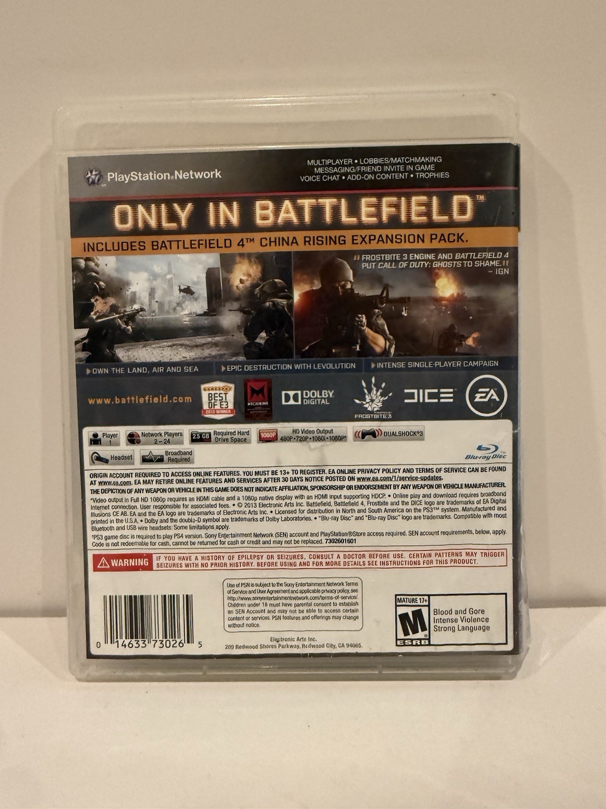 Battlefield 4 (Sony PlayStation 3, 2013) – CIB Complete – Tested