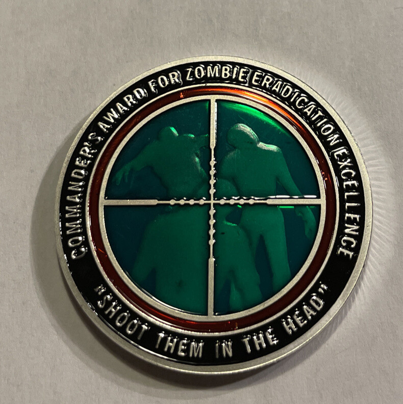 Zombie Skull Collectible Challenge Coin