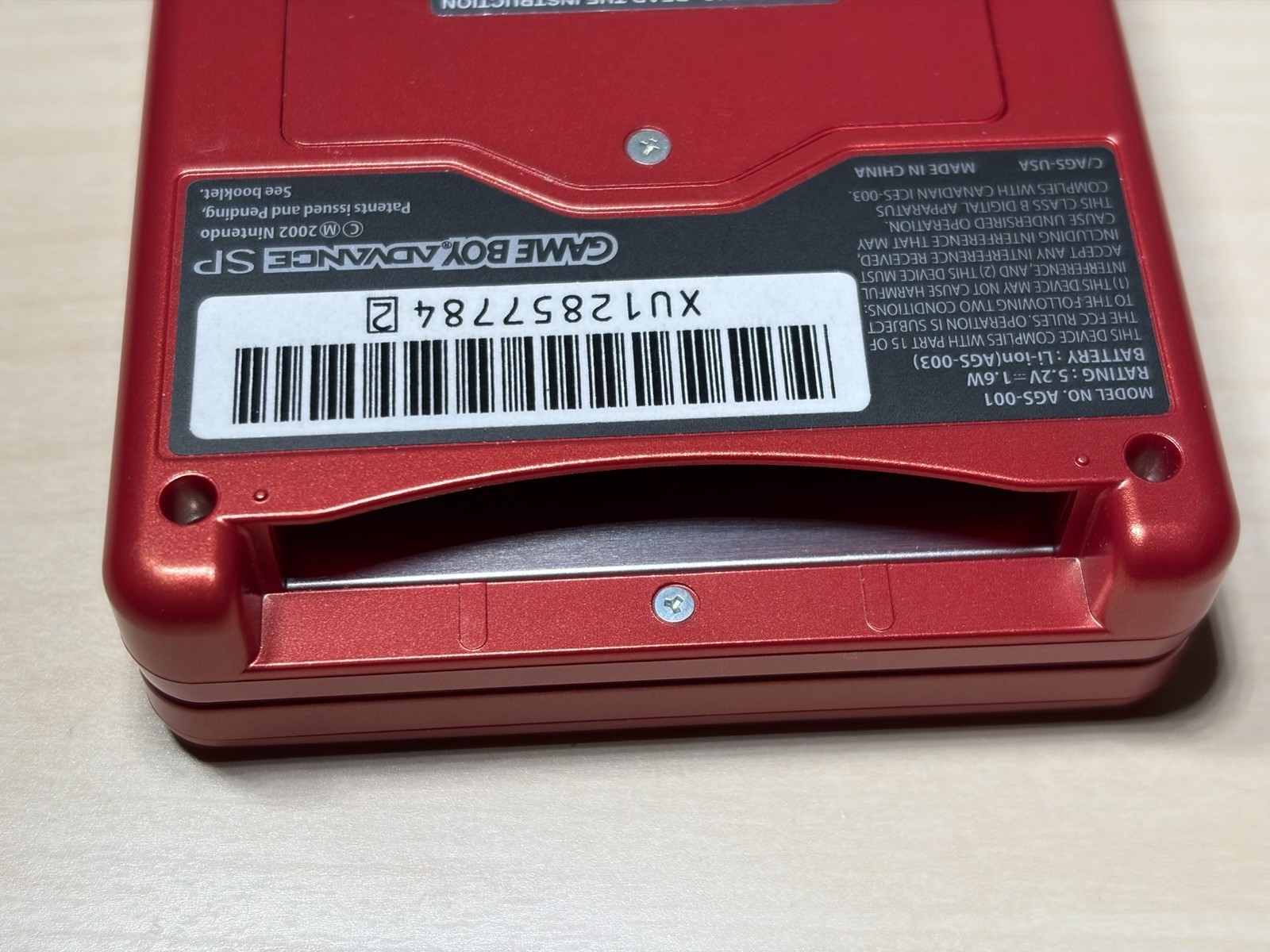 Nintendo GameBoy Advance GBA SP Flame Red Handheld Console Open Box