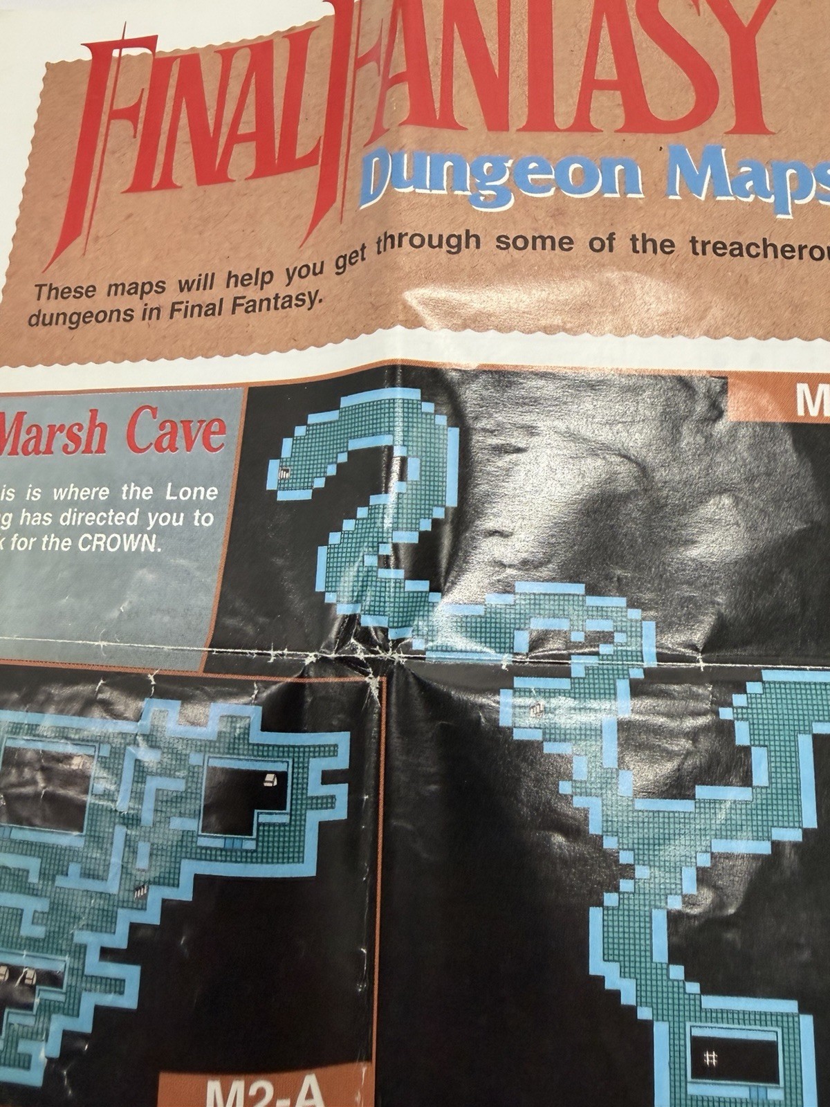 Final Fantasy 1990 Nintendo NES Dungeon Maps / Item Chart NES-FF-USA(A)