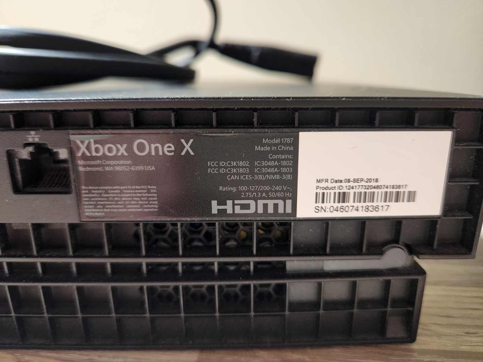 Xbox One X System Console 1 TB (Excellent Condition)
