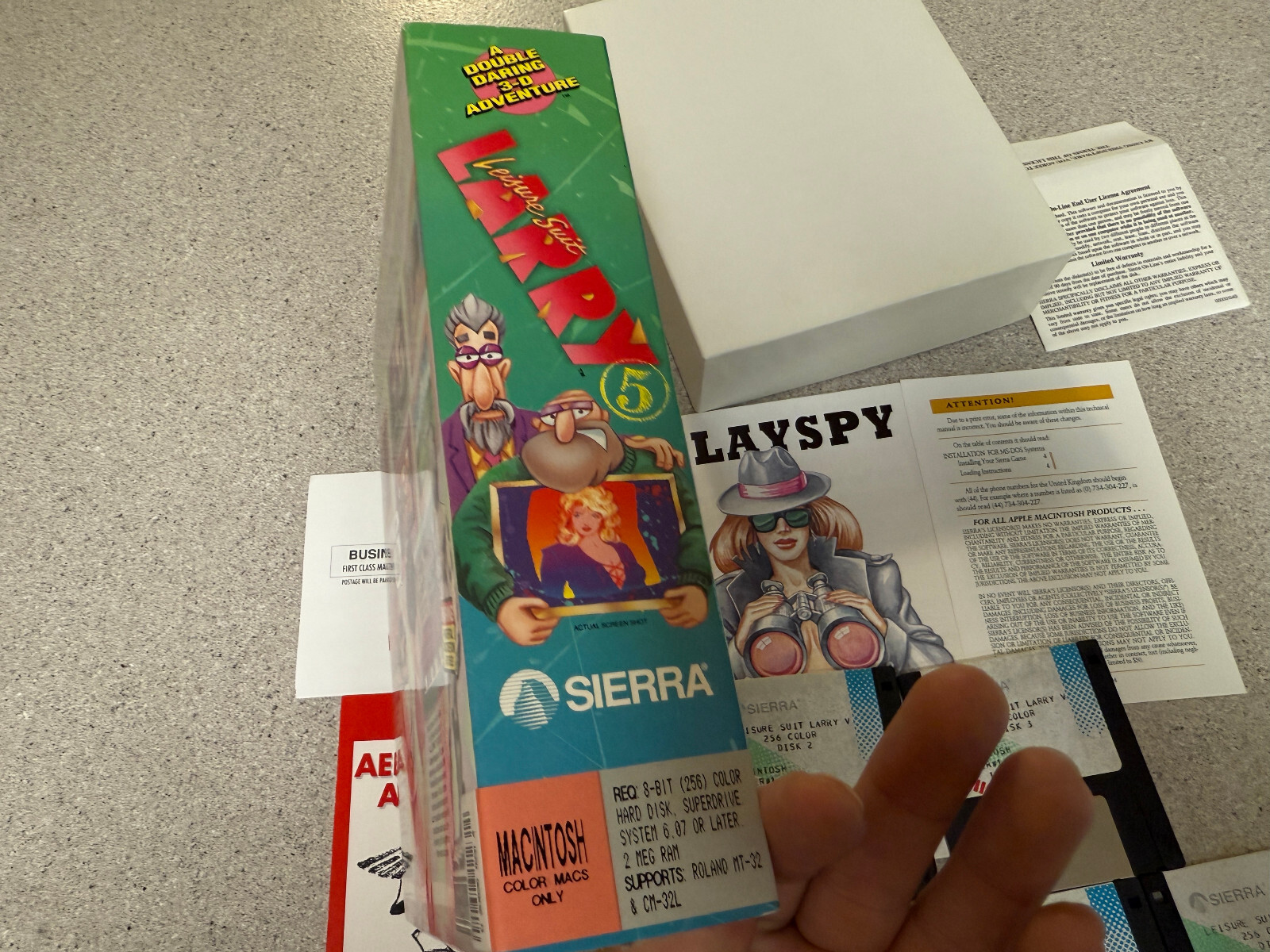 Leisure Suit Larry 5 Passionate Patti For Color Mac Macintosh Sierra Box. READ
