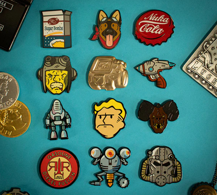 Official Fallout Mystery Pin Badge Collect all 12