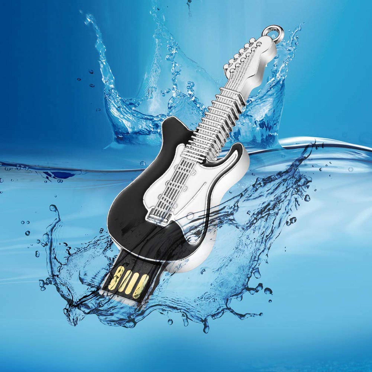USB Flash Drive, Guitar Shape 64GB USB2.0 USB Memory Stick Date Storage Pendr…