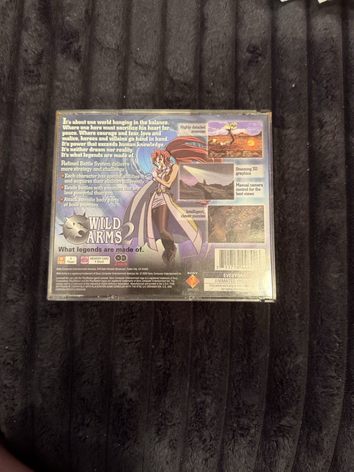 Wild Arms 2 (Sony PlayStation 1 PS1, 2000) GAME DISC & CASE