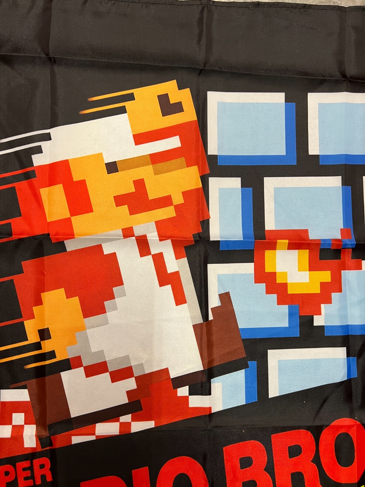 Super Mario Bros Custom Wall Flag Banner Tapestry 2 x 3 Ft, NES