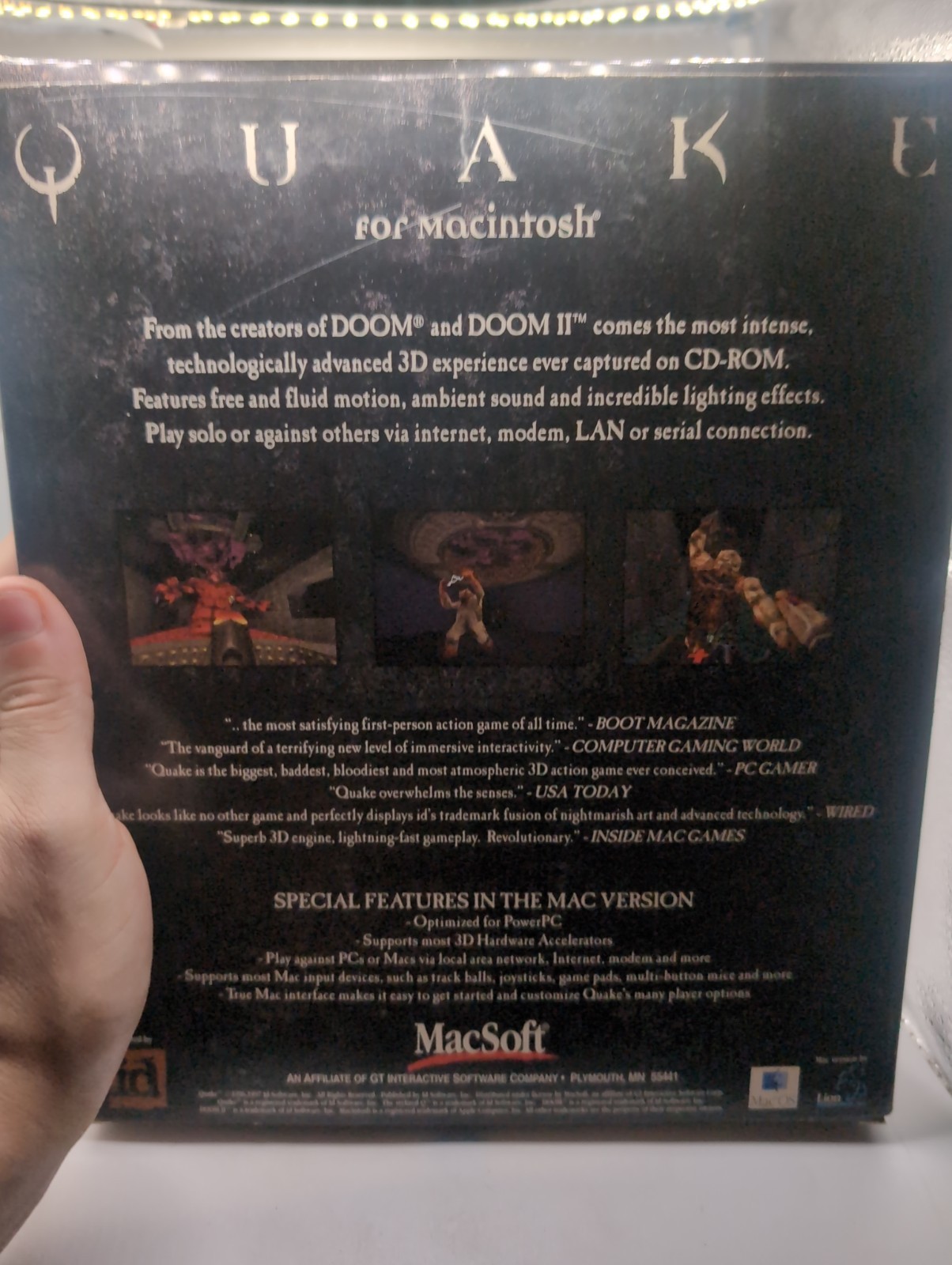 Quake Macintosh 1997 MacSoft Apple Mac Big Box