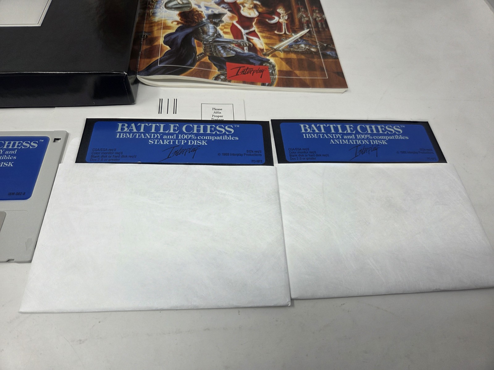 Battle Chess IBM Tandy PC Game Interplay Floppy 5.25″ & 3.5″ Disks 1990