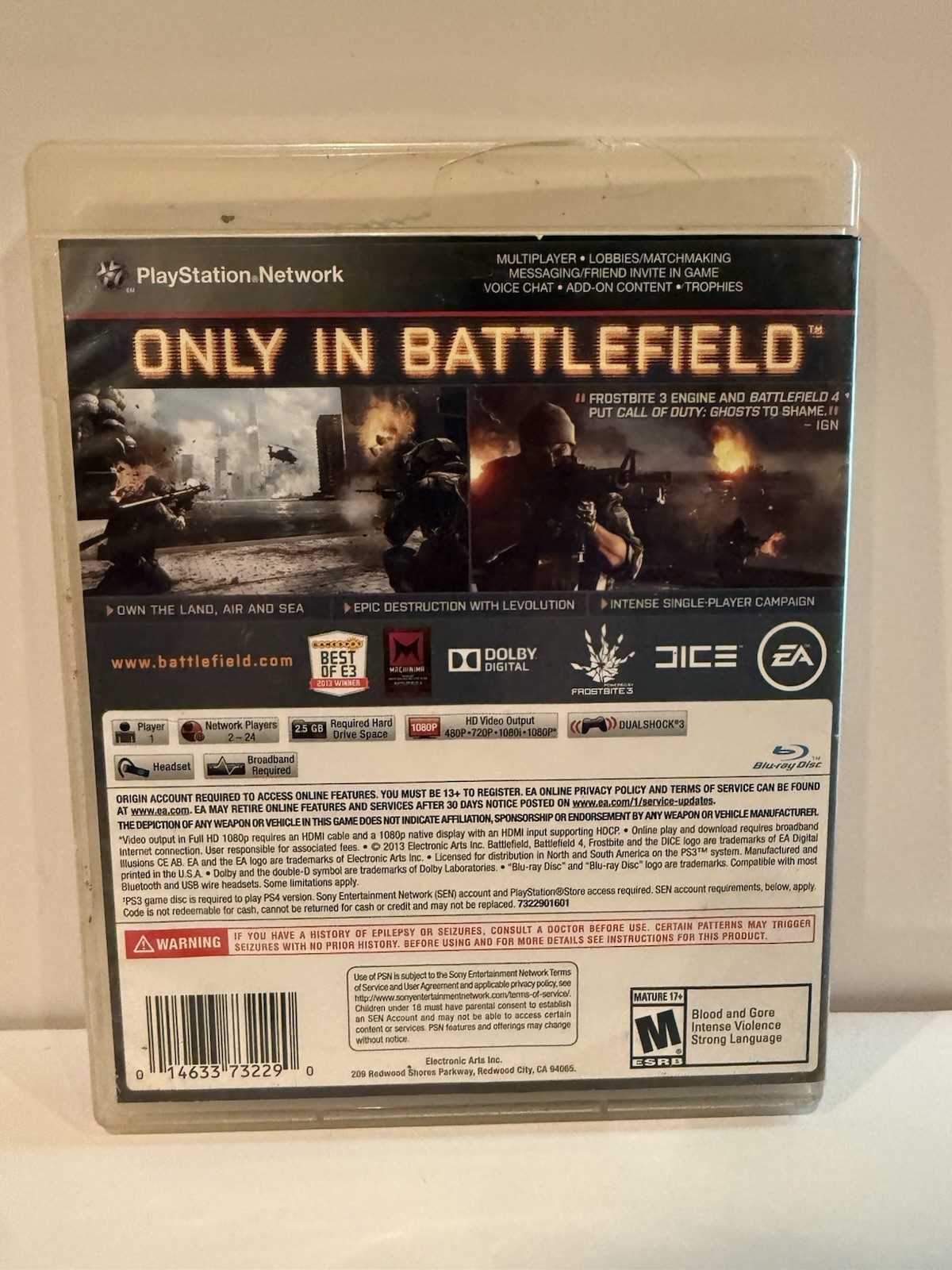 Battlefield 4 (Sony PlayStation 3, 2013) – CIB Complete – Tested