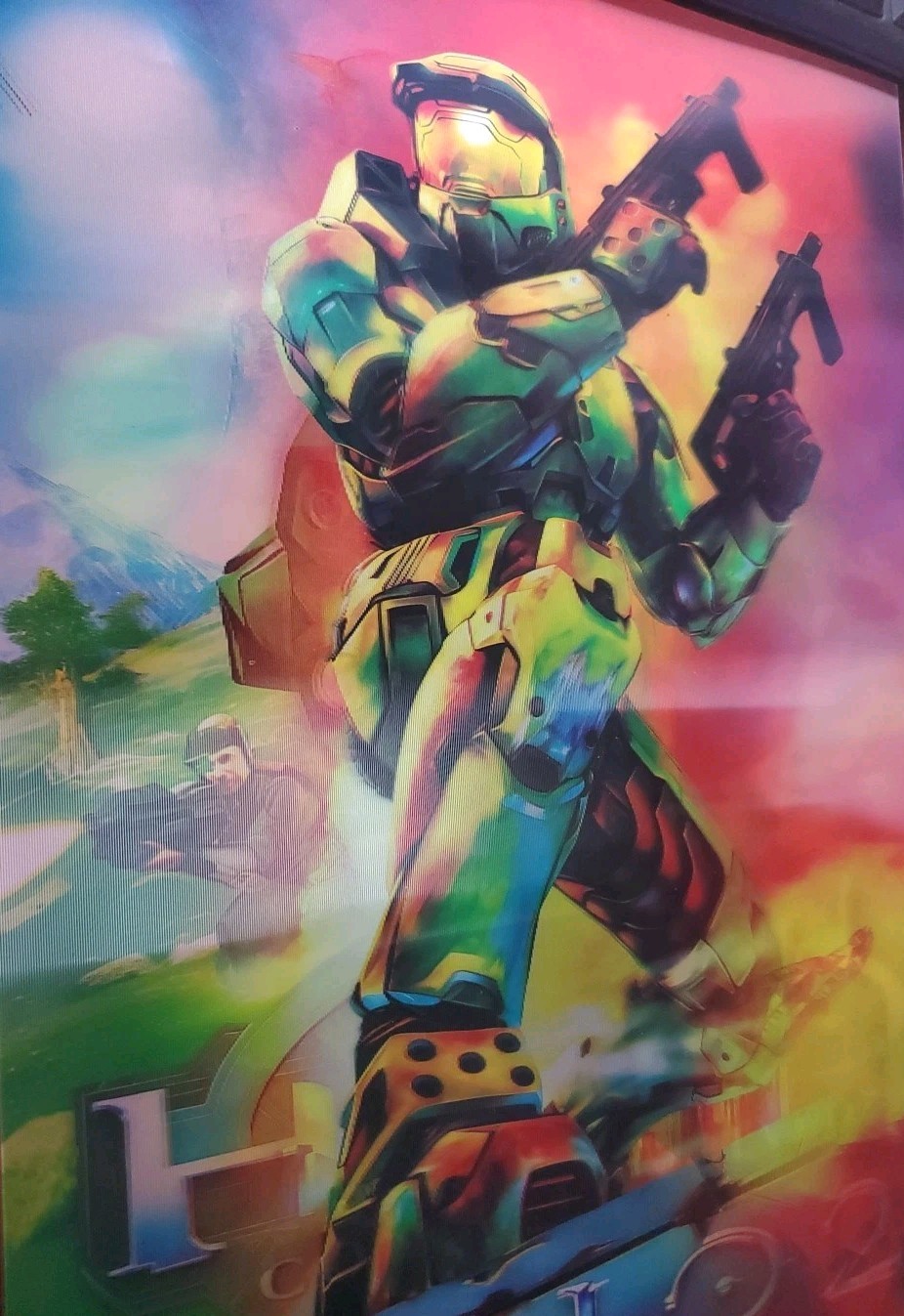 MASTER CHIEF SPARTAN 117 🔫 HALO I, II, III 3D LENTICULAR POSTER!! 🔥 🔥 🌎