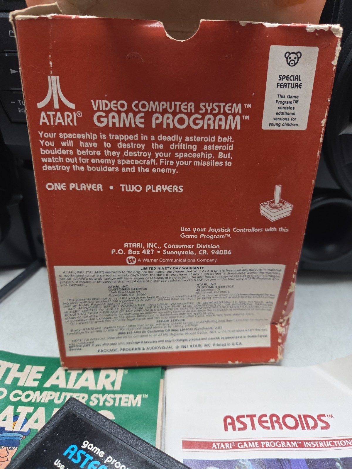Asteroids Atari 2600 Video Game Cartridge 1981 CIB Complete with Box & Manual