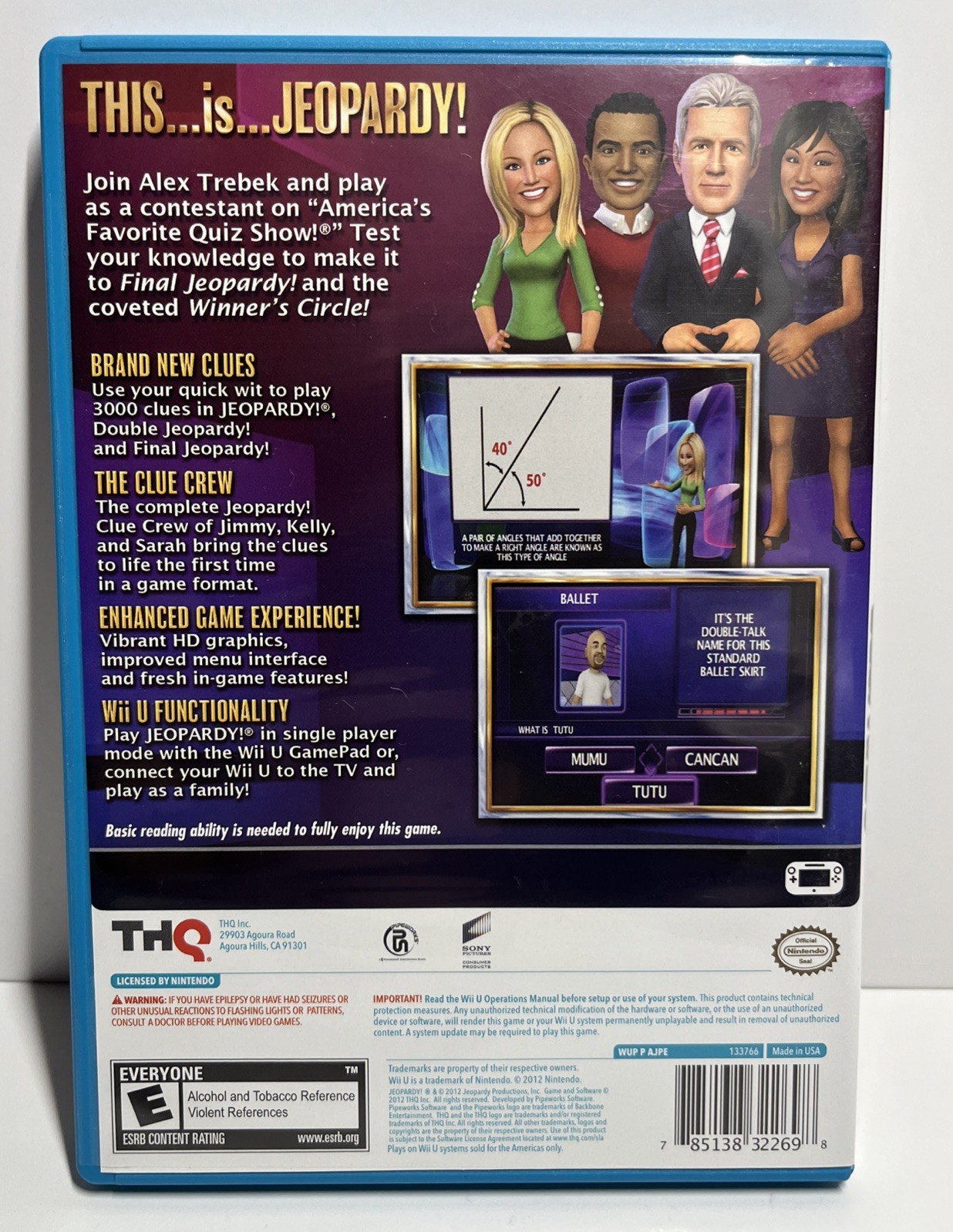 Wheel of Fortune and Jeopardy (Nintendo Wii U, 2012) THQ – CIB and Manuals