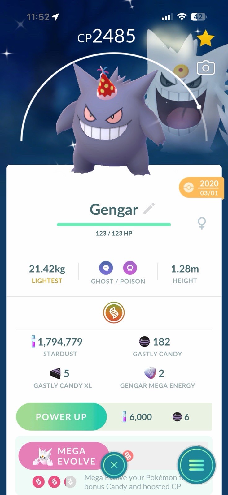 Shiny Gengar Party Hat 2020 ✨Lucky Guaranteed✨