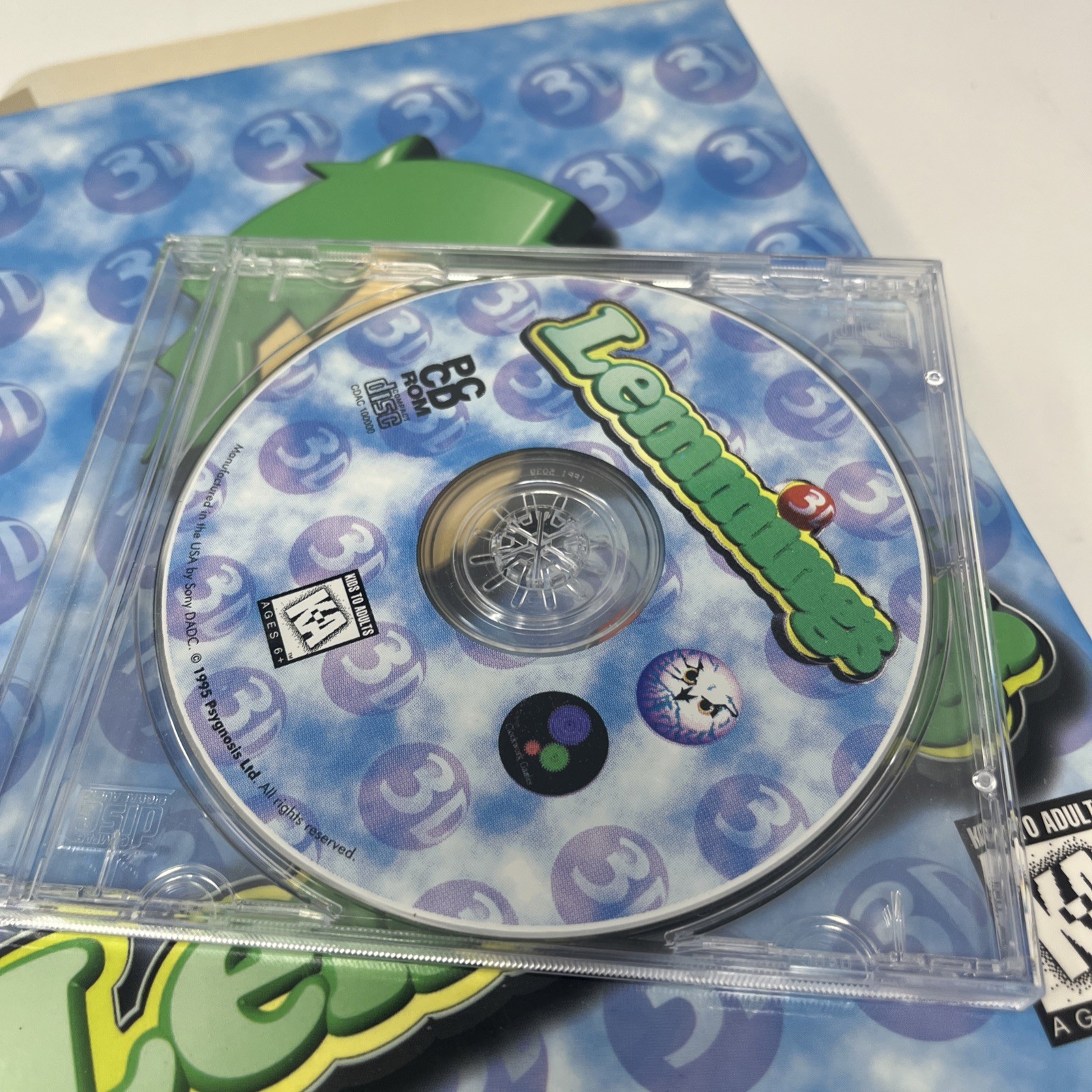 Vintage 3D Lemmings PC Big Box Complete W/ Manual