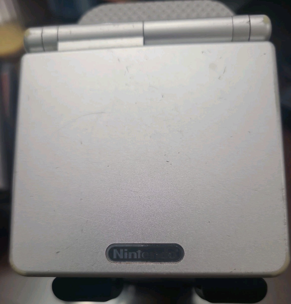 Nintendo Game Boy Advance SP AGS-001 Silver Console with Charging Cable