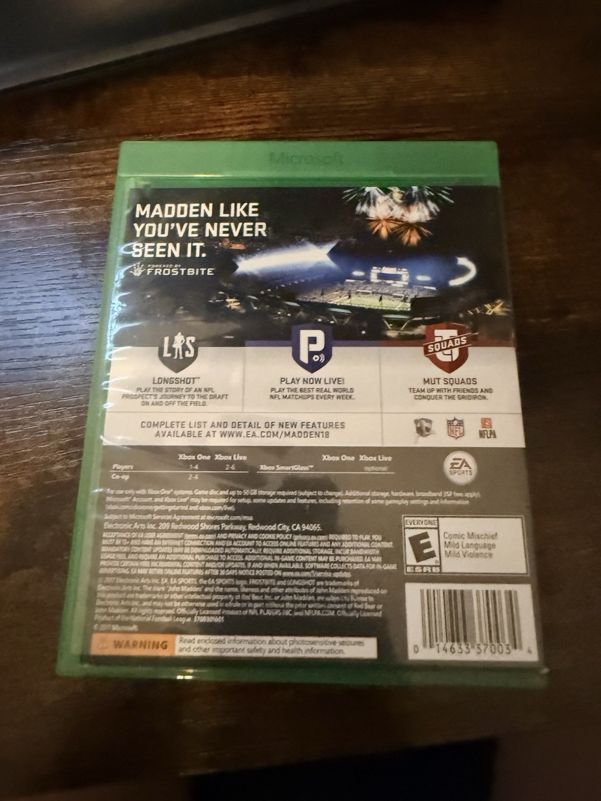 EA SPORTS Madden NFL 18 Xbox One Multiplayer Online Playability 2017