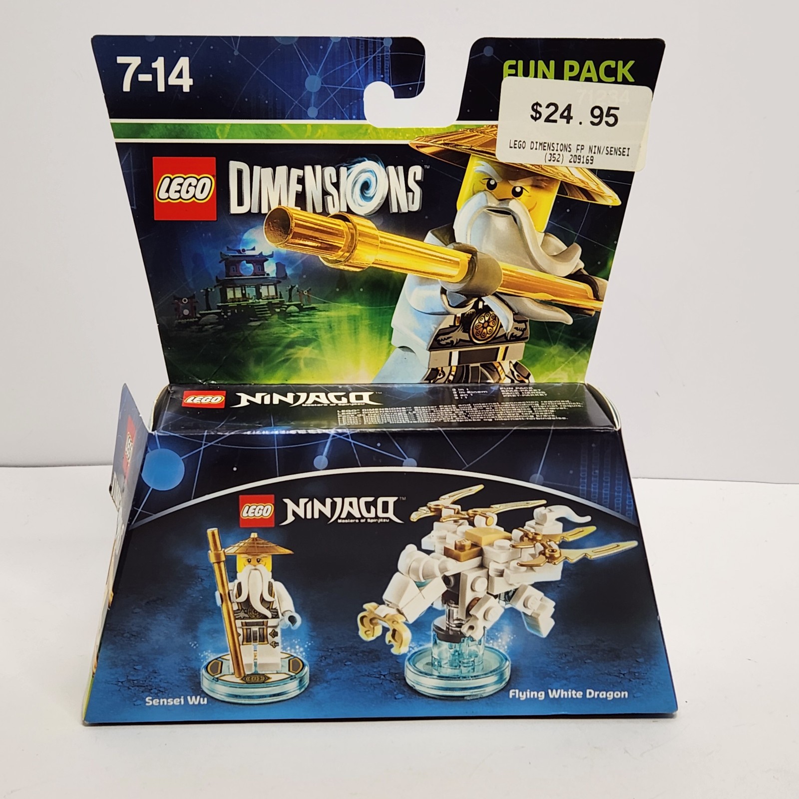 Lego Dimensions Ninjago Sensei Wu & Flying White Dragon Fun Pack New 71234
