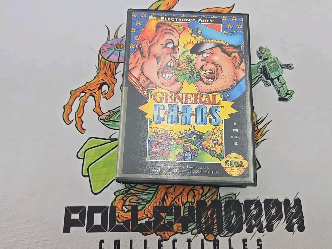General Chaos Sega Genesi 1993 Complete In Box CIB Tested Electronic Arts OEM Cl