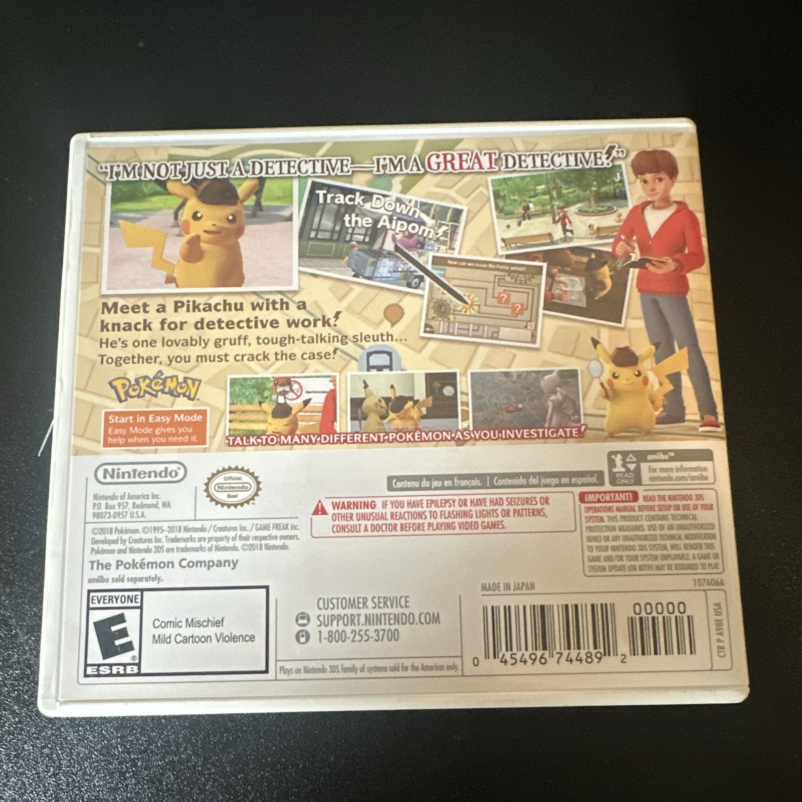 Detective Pikachu (Nintendo 3DS, 2018) Complete, CIB – Tested