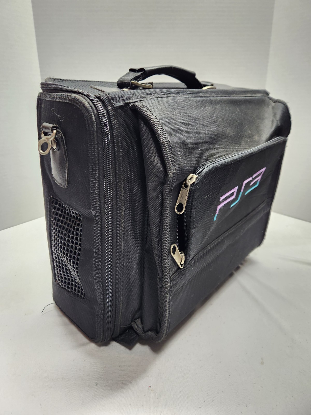 Vintage 2000s PS3 Travel Carrying Case Black Portable Console Bag No Strap