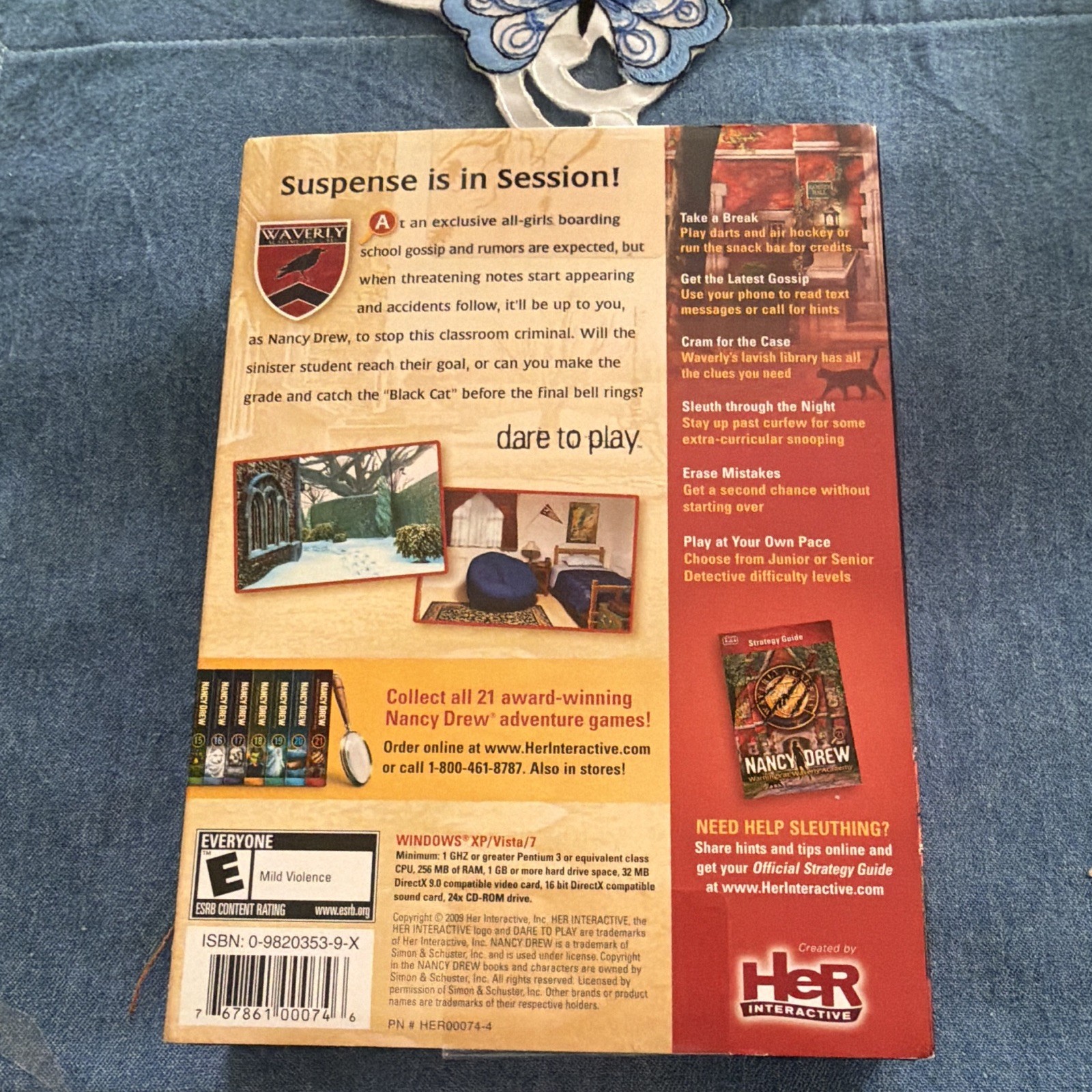 Her Interactive Nancy Drew: Warnings at Waverly Academy PC Mystery Game (2009) E
