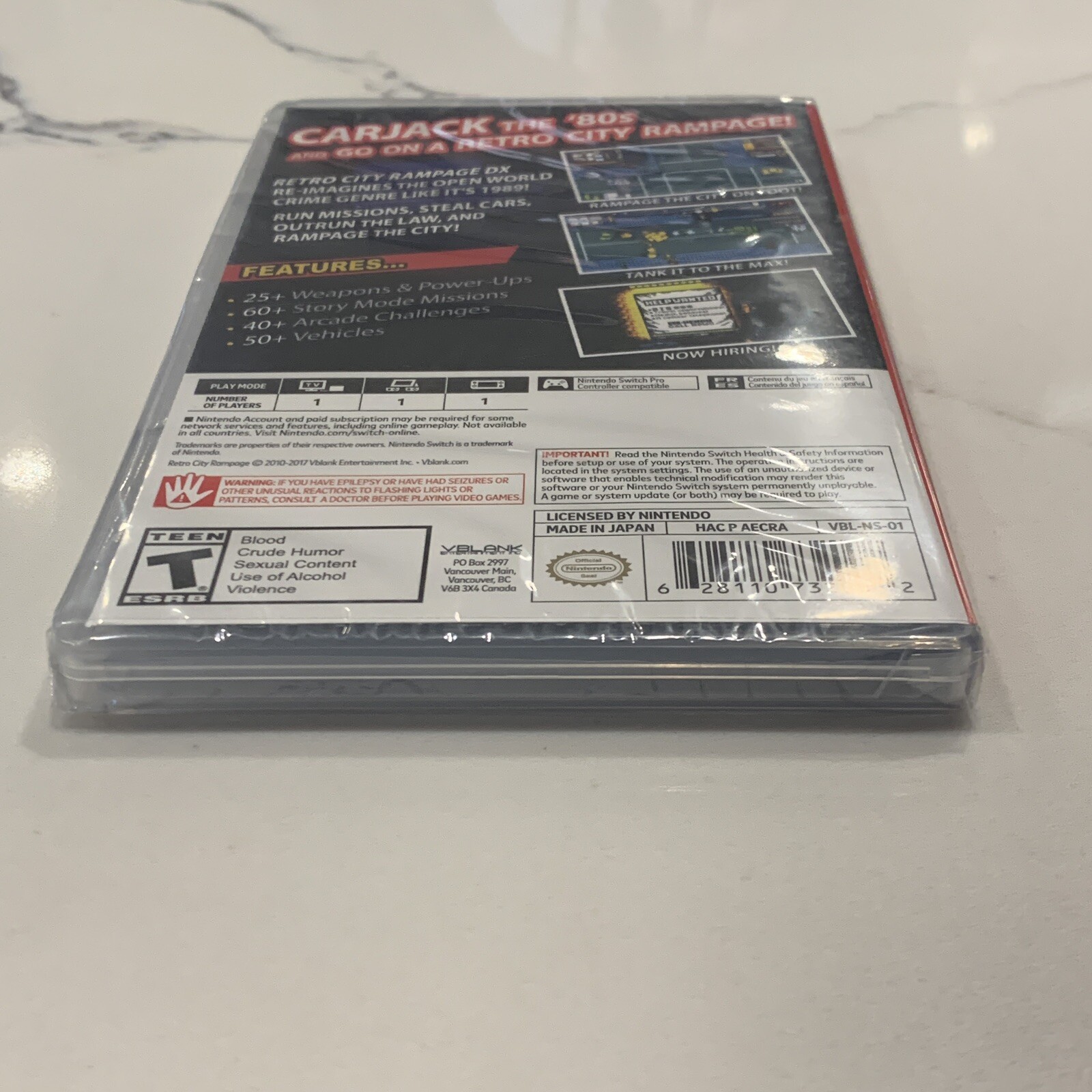 Retro City Rampage DX (Nintendo Switch) Brand New Factory SEALED FAST SHIPPED