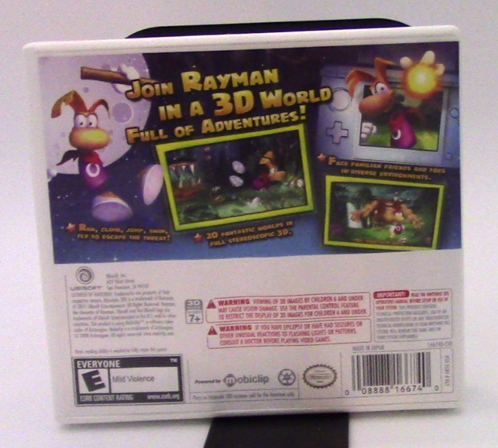 Nintendo Rayman 3D game with manual and case. Used, tested and works