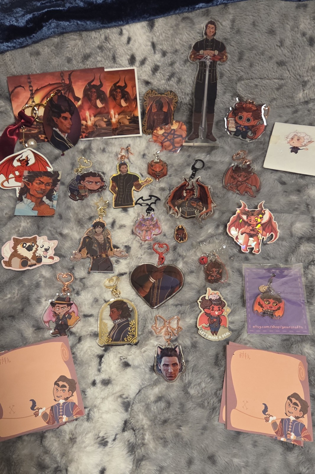 Lot of Baldur’s Gate 3 Fan-Made Etsy Goods || BG3 || Acrylics, Standees, Pins
