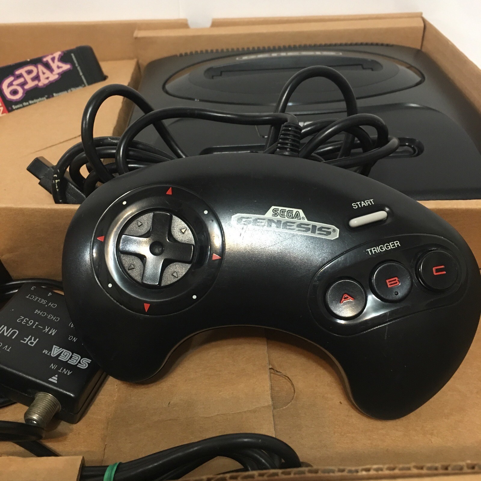 Sega Genesis Model 2 Console Complete in Box 6 Pak System CIB