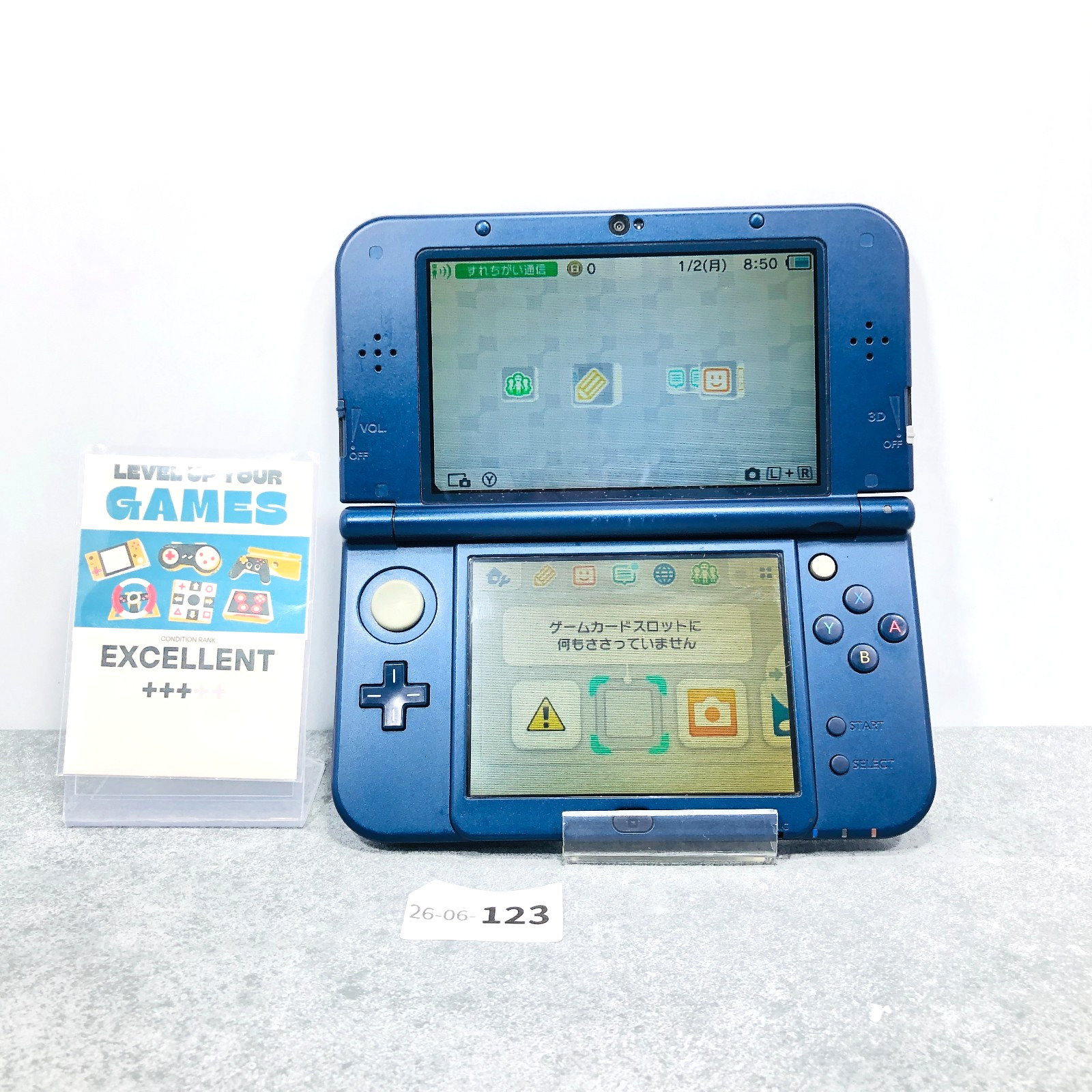 [Top IPS / EX+3] New Nintendo 3DS LL XL Metallic Blue console Japan NTSC-J 6-123