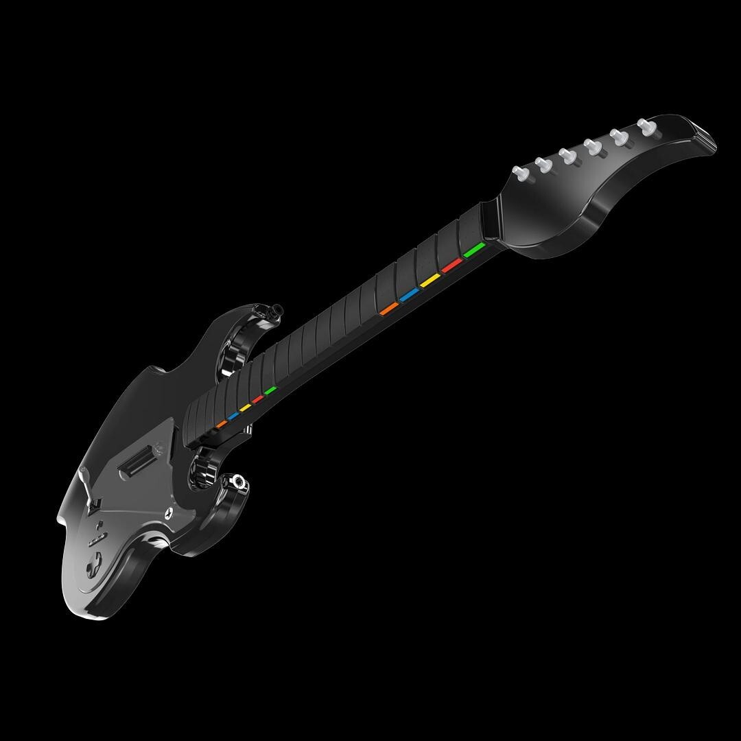 NEW Xbox One X/S Wireless Black RIFFMASTER GUITAR + ROCK BAND 4 GAME Bundle Set