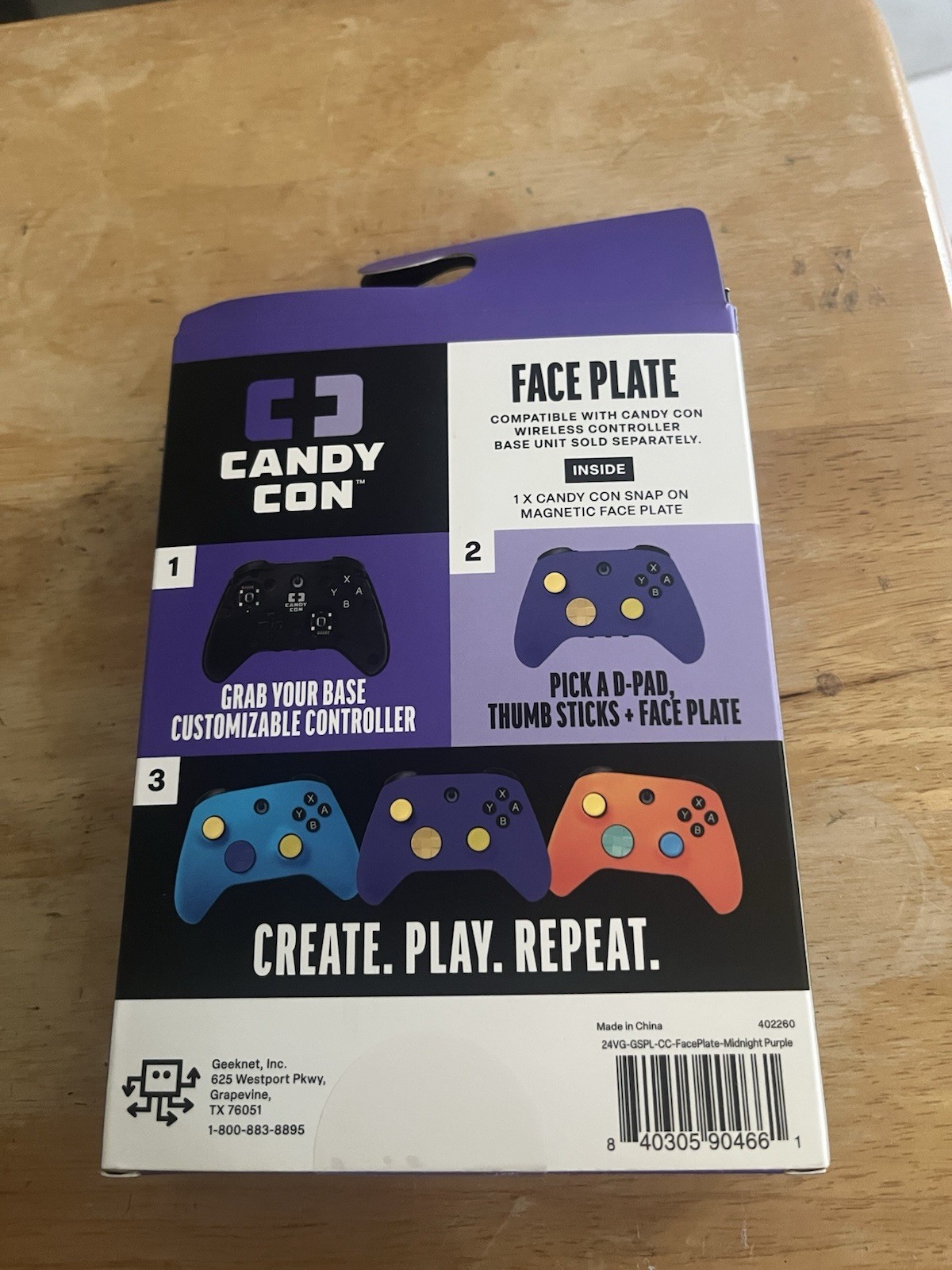 Candy Con Magnetic Controller Faceplate Customizable Accessory, Midnight Purple