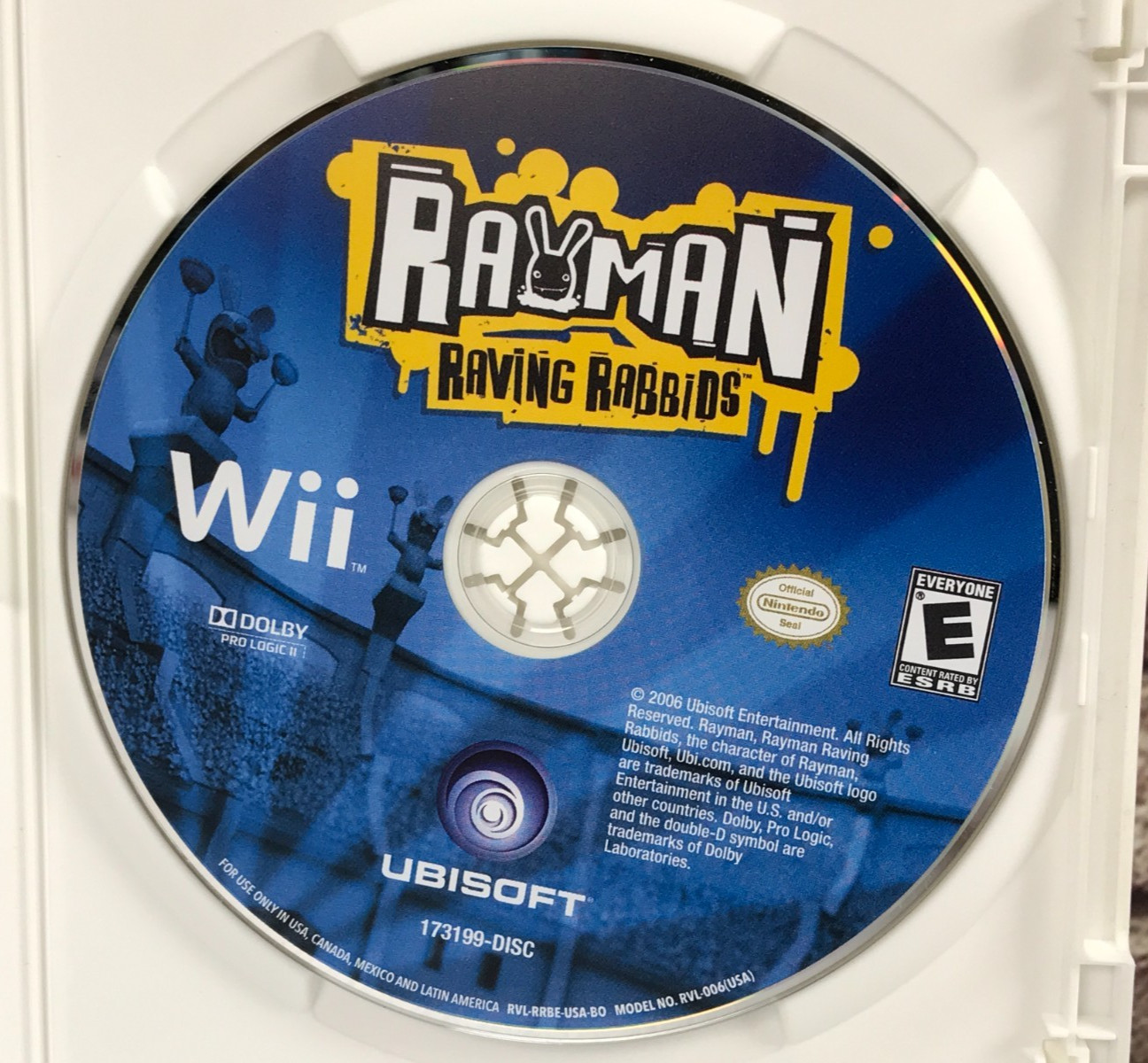 Rayman Raving Rabbids (Nintendo Wii, 2006) CIB Complete – Scratch Free Disc