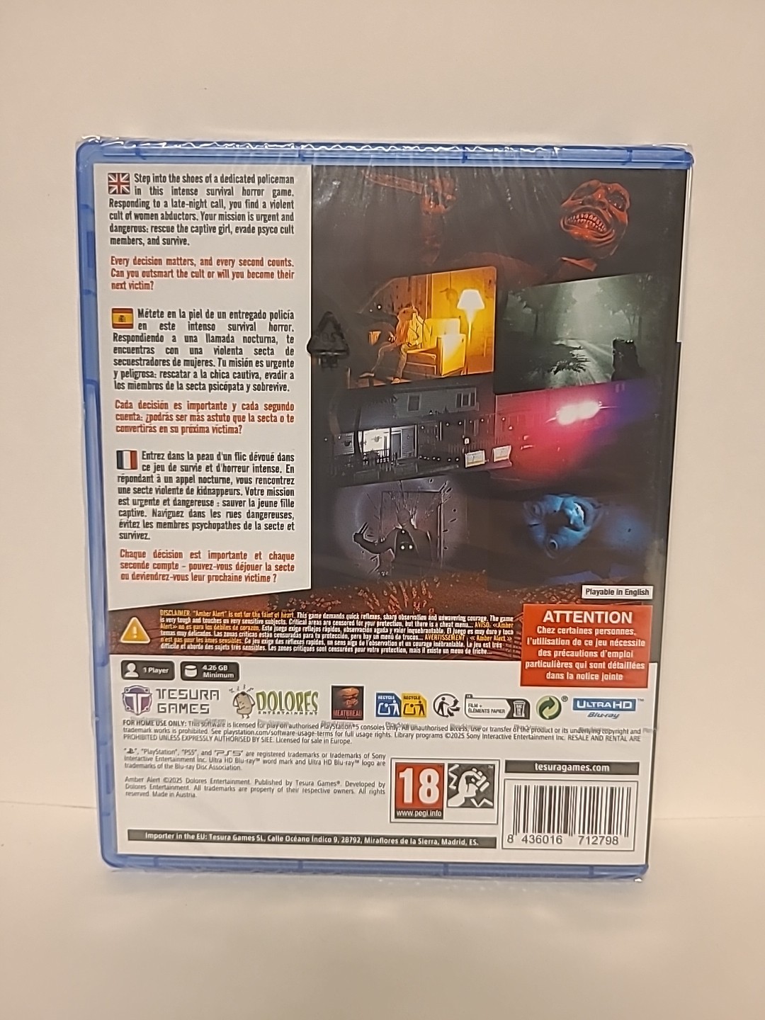 Amber Alert PS5 Brand New Sealed + Case Protector PEGI Import/region-free