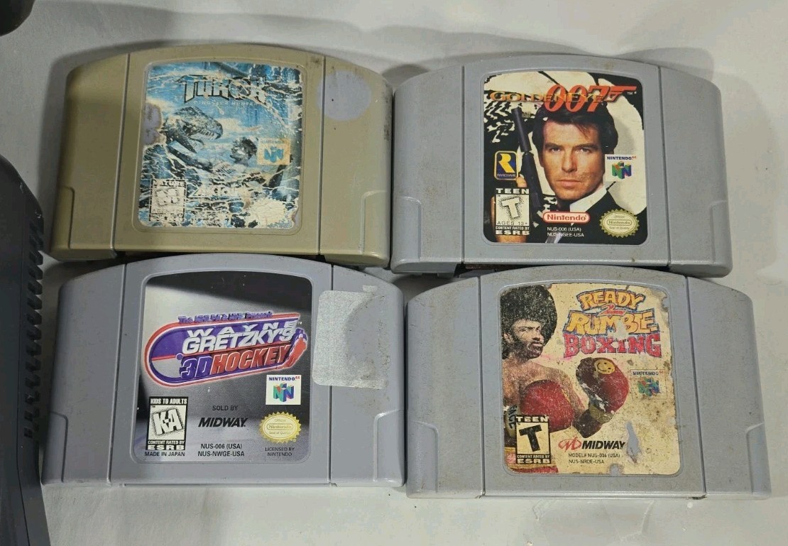 Nintendo 64 N64 Console Bundle with Expansion Pak OEM Controller & Games