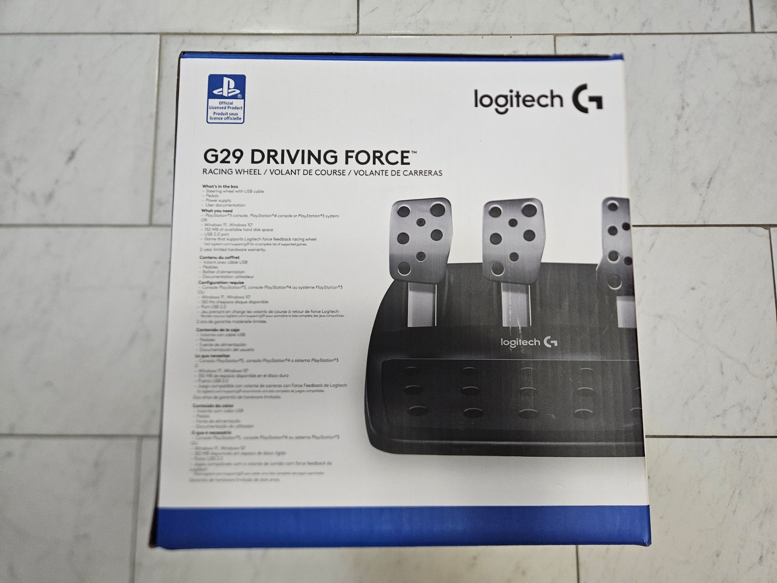 Brand NEW Logitech G29 Driving Force Racing Wheel Black 941-000110 PS5/PS4/PS3