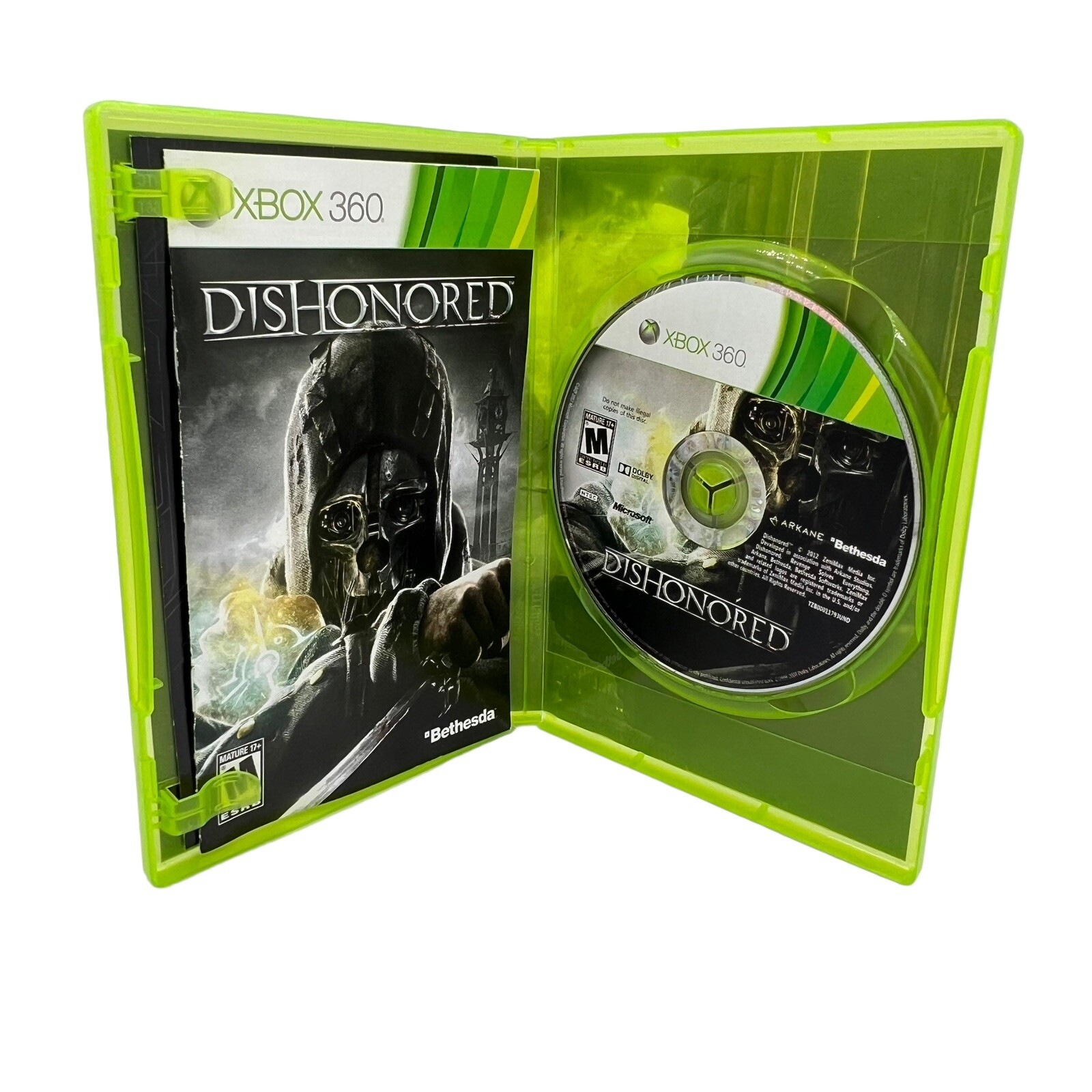 2012 Dishonored Microsoft Xbox 360 Complete in Case Untested
