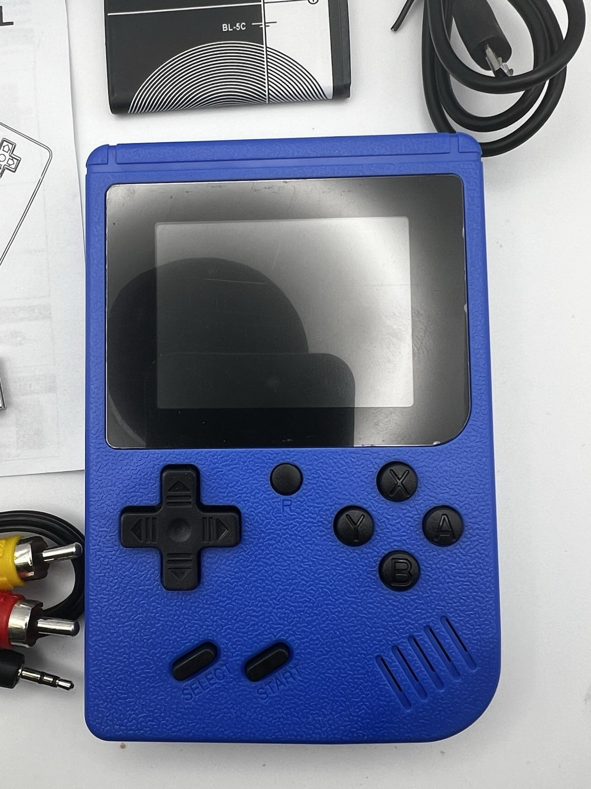 Retro FC Handheld Game Console 400 Built-In Games 3” LED Blue