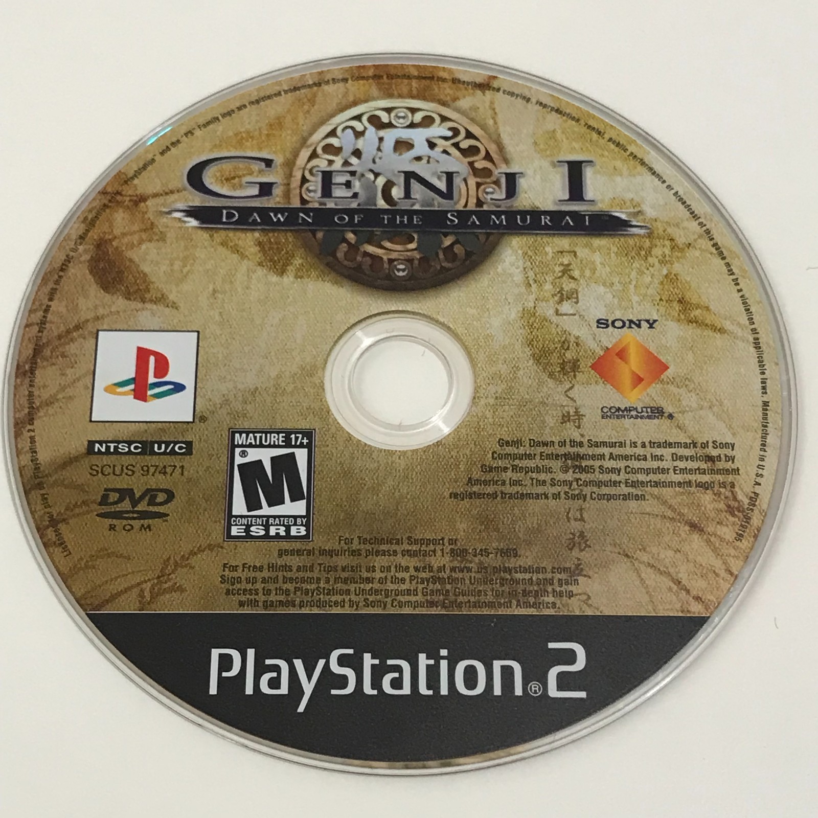 Genji Dawn of the Samurai (Sony PlayStation 2, 2005) PS2 Tested