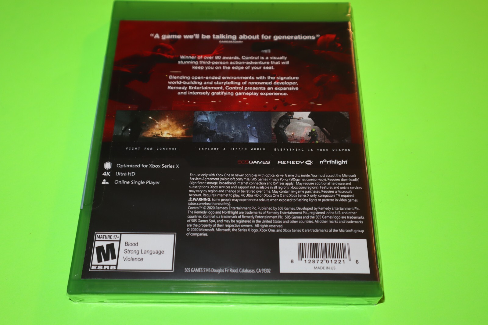 CONTROL: ULTIMATE EDITION FOR XBOX ONE & SERIES X BRAND NEW AND FACTORY SEALED!