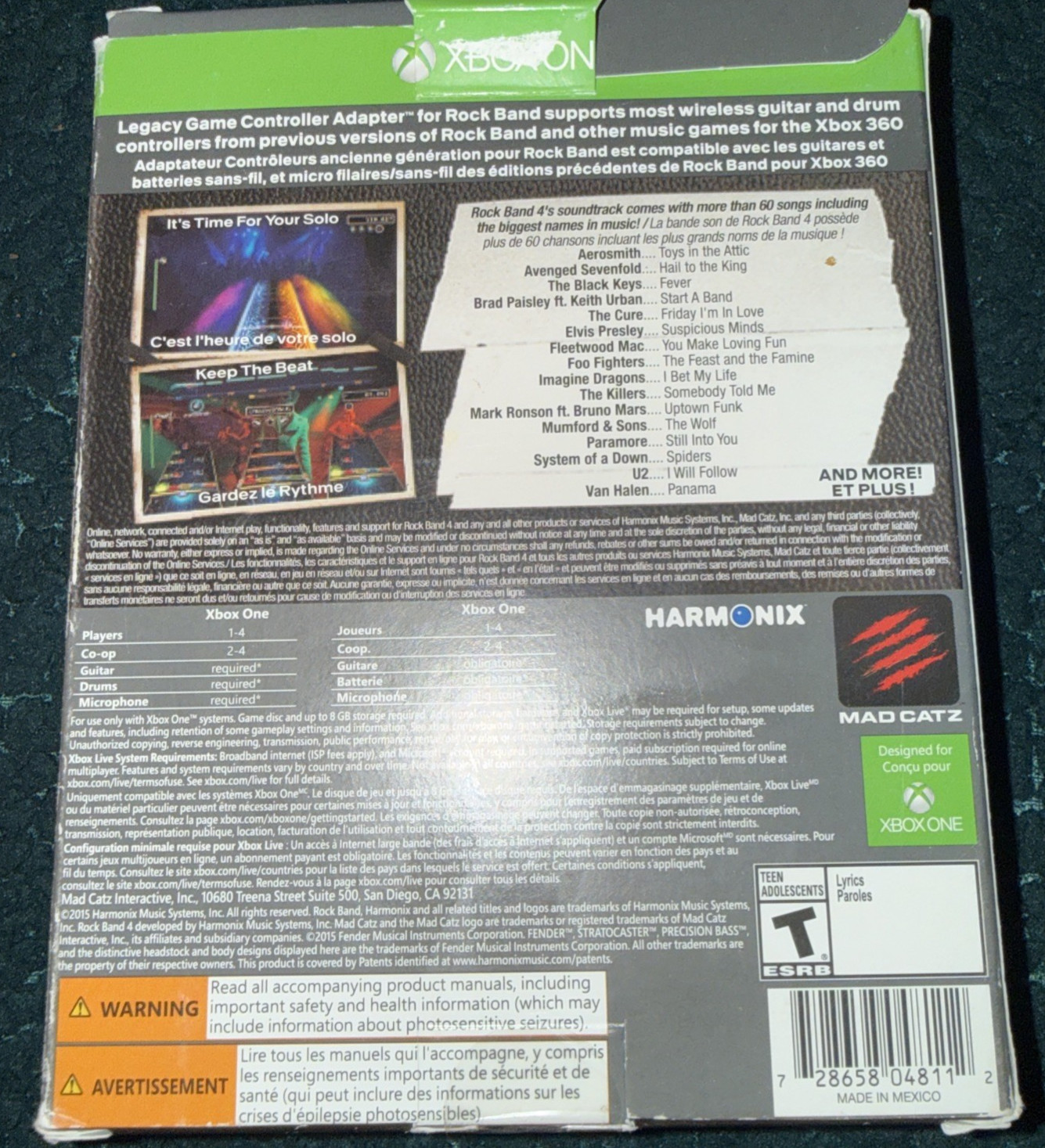 Xbox Rock Band 4 Legacy Adapter by Mad Catz for Xbox One and Series