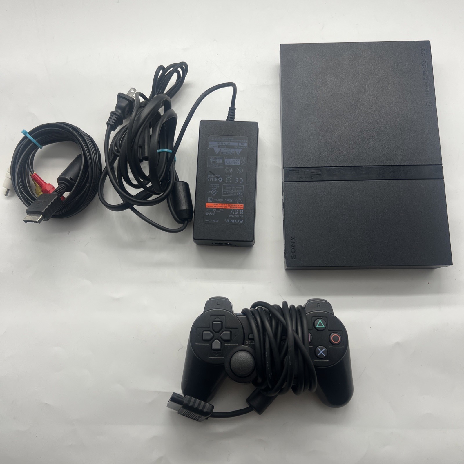 Sony PlayStation 2 PS2 Slim SCPH-75001 Console System OEM Bundle – Tested