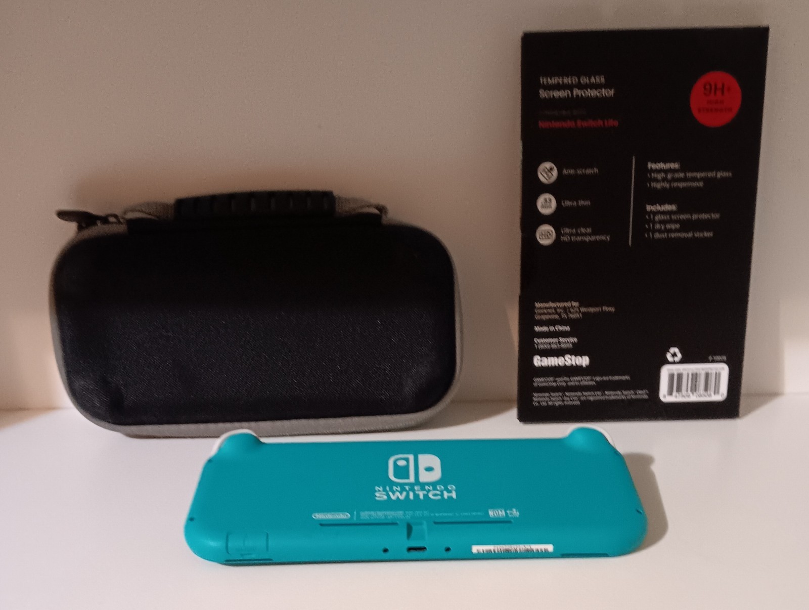 EXCELLENT USED Light Blue Turquoise Nintendo Switch Lite Game Console & MORE